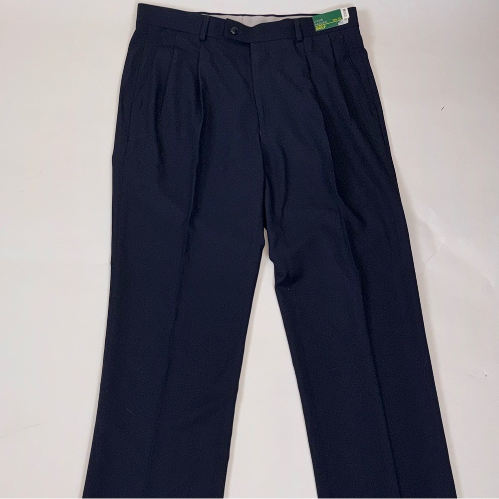 Louis Raphael Men’s Pants 34x32 Peacoat Navy A434S Sorbtek Twill Golf Pants